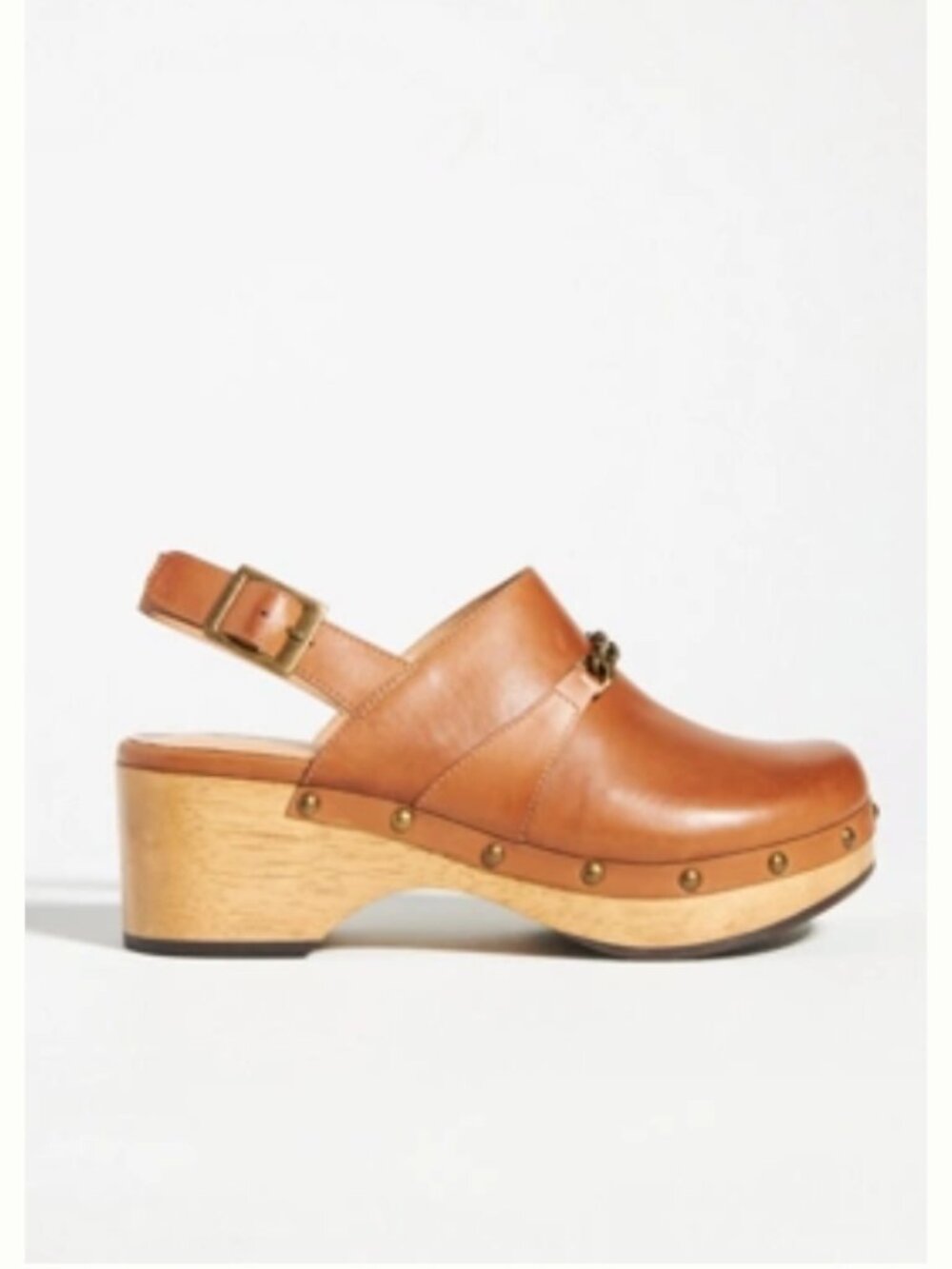 Silent D Leather Slingback Clogs, Size 6/36